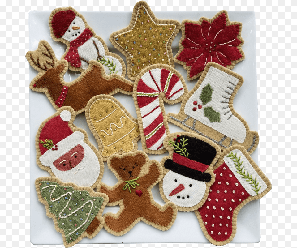 2020 0720 Christmas Cookies In July Class With Lynn 1030am 130 Pm Wool Christmas Ornaments, Applique, Pattern, Food, Sweets Free Png