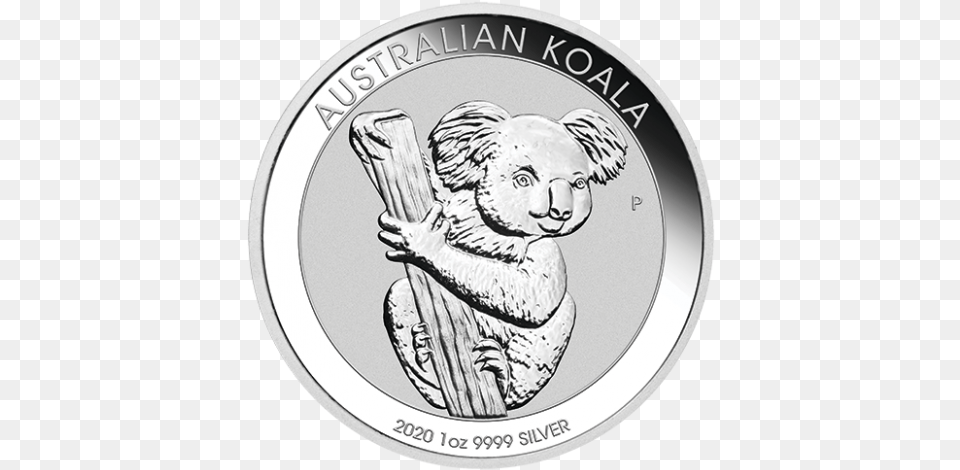 2020 1 Oz Australia Koala 9999 Silver Coin Bu Australian Koala 2020 Coin, Animal, Lion, Mammal, Wildlife Png
