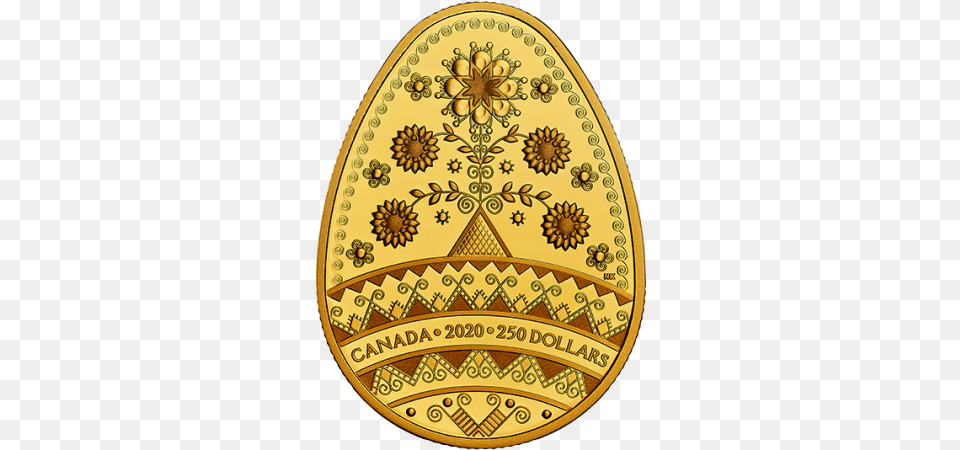 2020 585 Gram Canada Tree Of Life Pysanka 9999 Gold Proof Coin Circle, Egg, Food Free Png Download