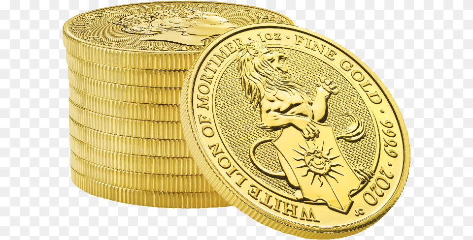 2020 Bullion Queenquots Beasts The White Lion Of Mortimer Tanjung Simpang Mengayau, Gold, Coin, Money, Baby Png Image