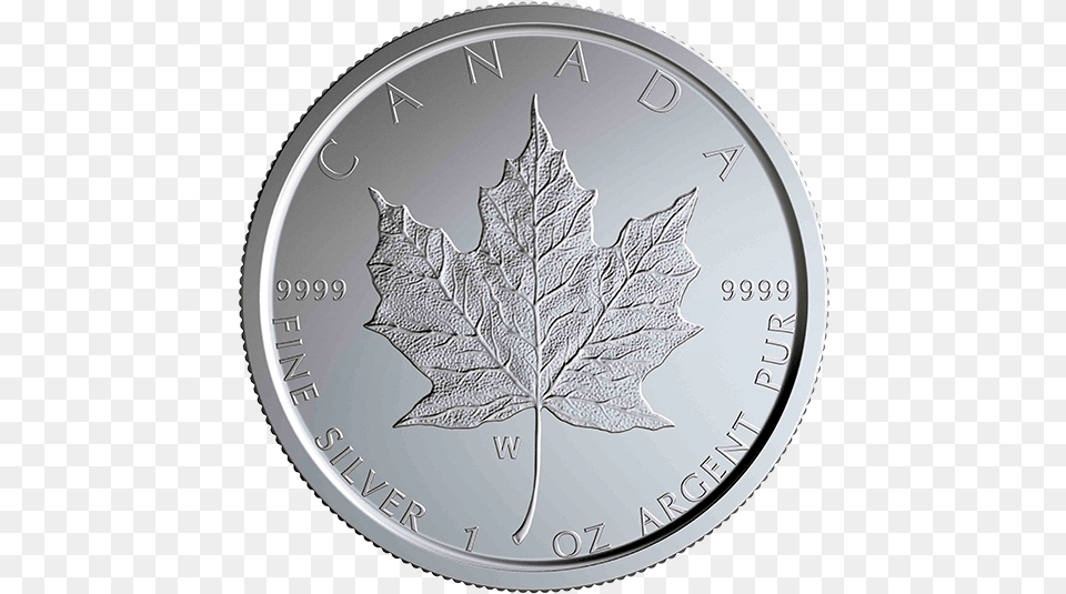 2020 Burnished Maple Leaf, Plant, Silver, Wristwatch, Coin Png