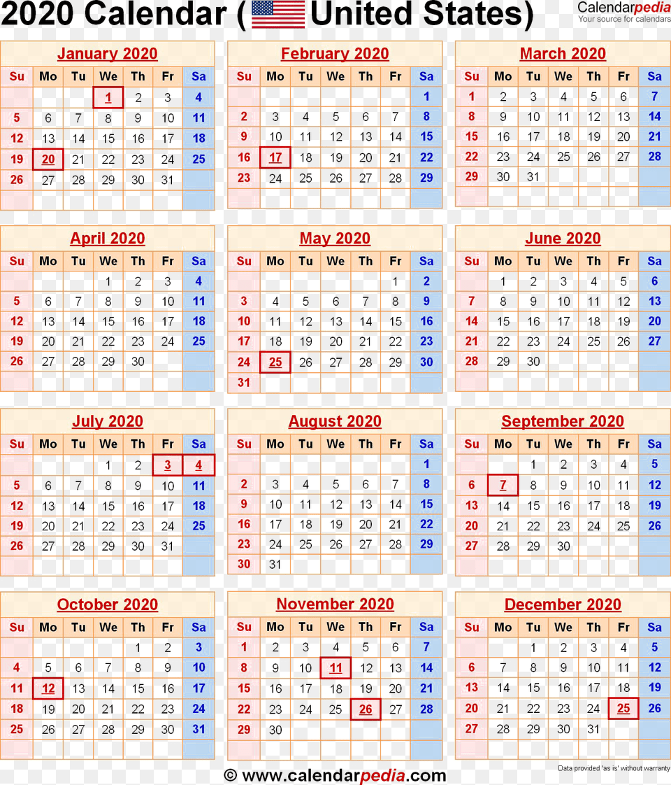 2020 Calendar Picture 2019 Calendar Government Holidays, Text Free Png Download