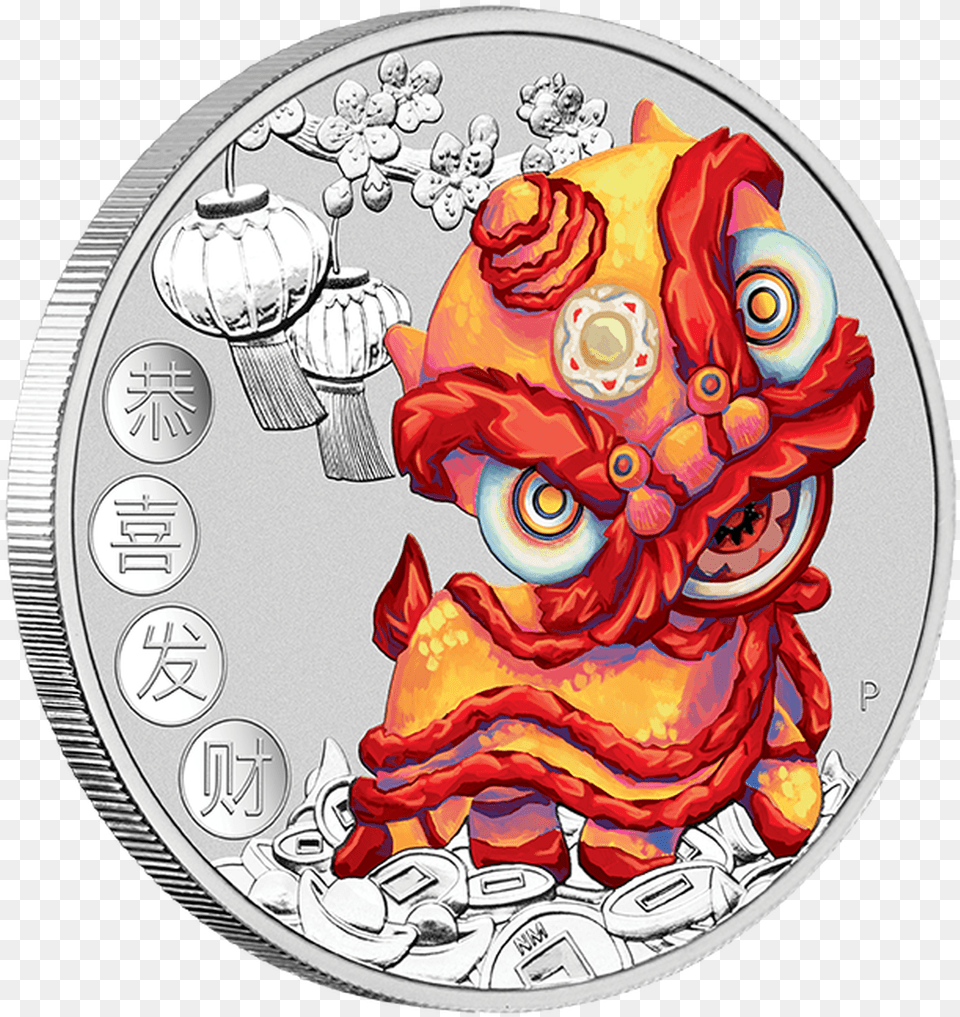 2020 Chinese New Year 1oz Silver Coin 2020 Chinese New Year Coin Tuvalu, Money, Flower, Plant, Rose Free Transparent Png
