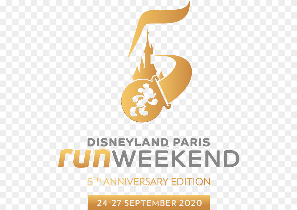 2020 Dlp 5th Anniversary Logo Run Disney Paris 2020 Logo, Advertisement, Poster Png Image