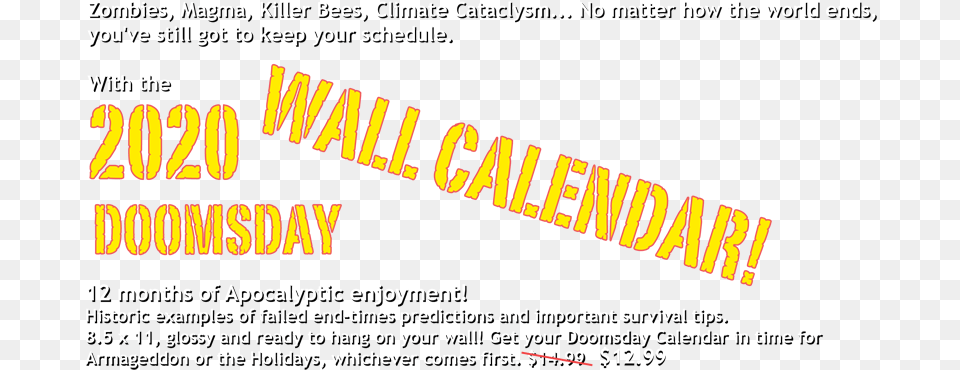 2020 Doomsday Calendar Black Friday Special Billy Talent, Advertisement, Poster, Text Png