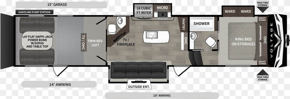 2020 Dutchmen Voltage, Couch, Furniture, Diagram Png Image