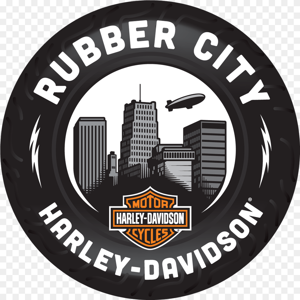 2020 H D Motorcycles Rubber City Harleydavidson Emblem, Tire, Alloy Wheel, Vehicle, Transportation Png