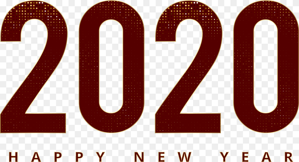 2020 Happy New Year Red Clipart Happy New Year, Number, Symbol, Text Free Png