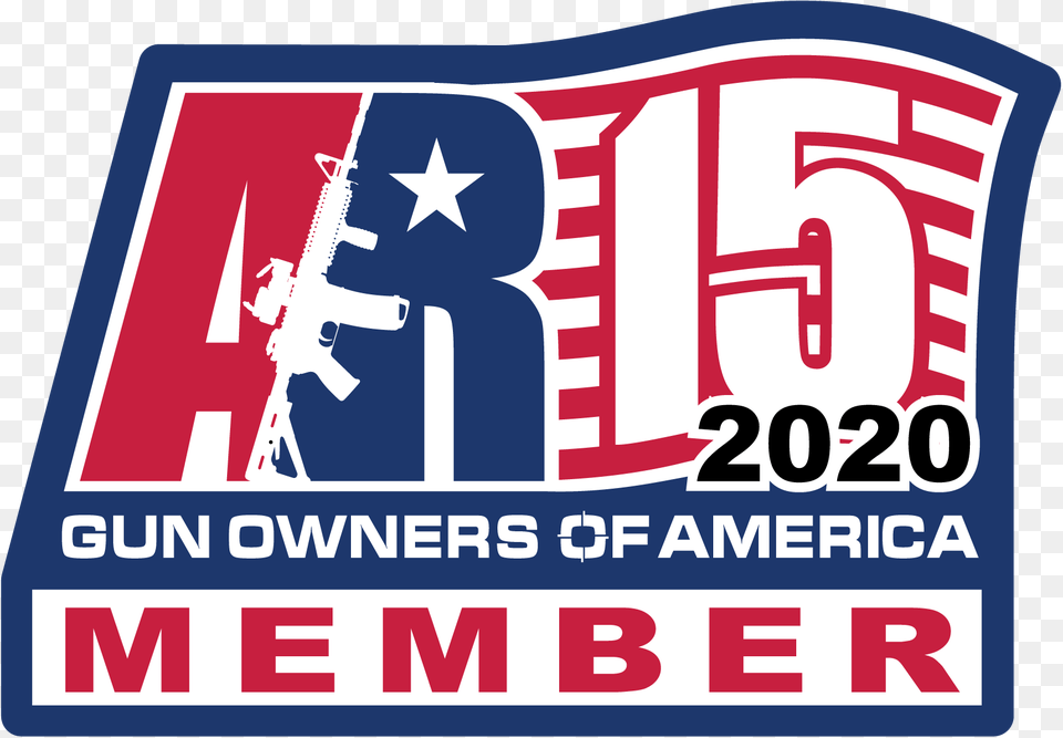 2020 Member Stickers Ar15 Gun Owners Of America, Logo, Scoreboard, Advertisement, Text Png