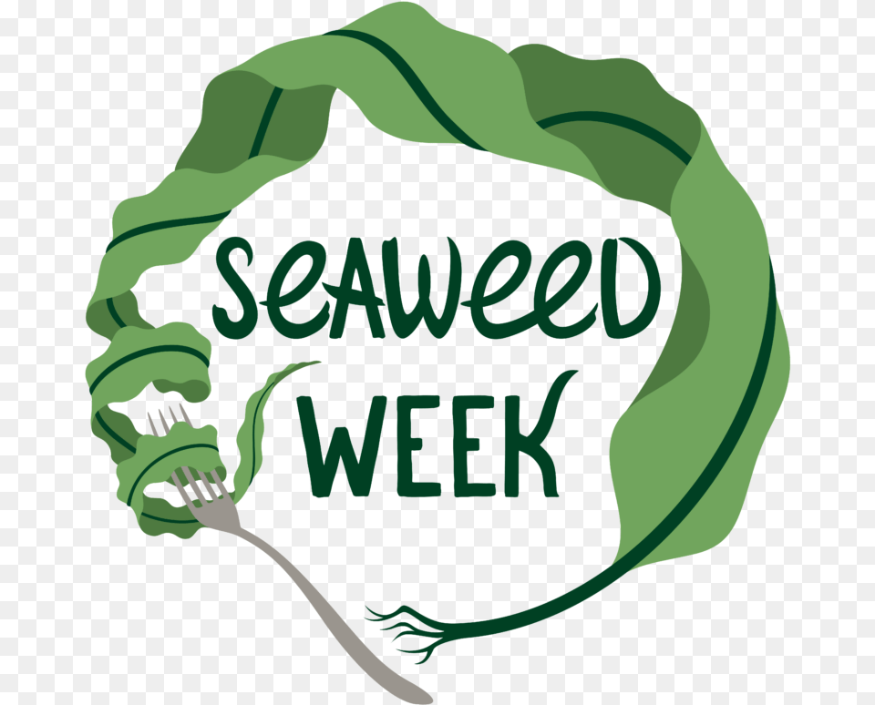 2020 Seaweed Week Logo 300dpi Illustration, Cutlery, Fork, Green, Person Free Png