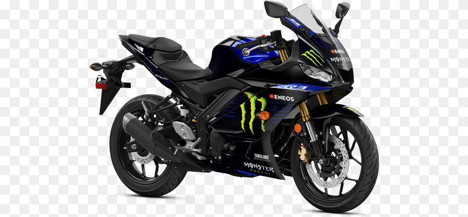 2020 Yamaha Yzf R3 Monster Energy Yamaha Motogp Edition 2020 Yamaha R3 Monster, Motorcycle, Transportation, Vehicle, Machine Png Image