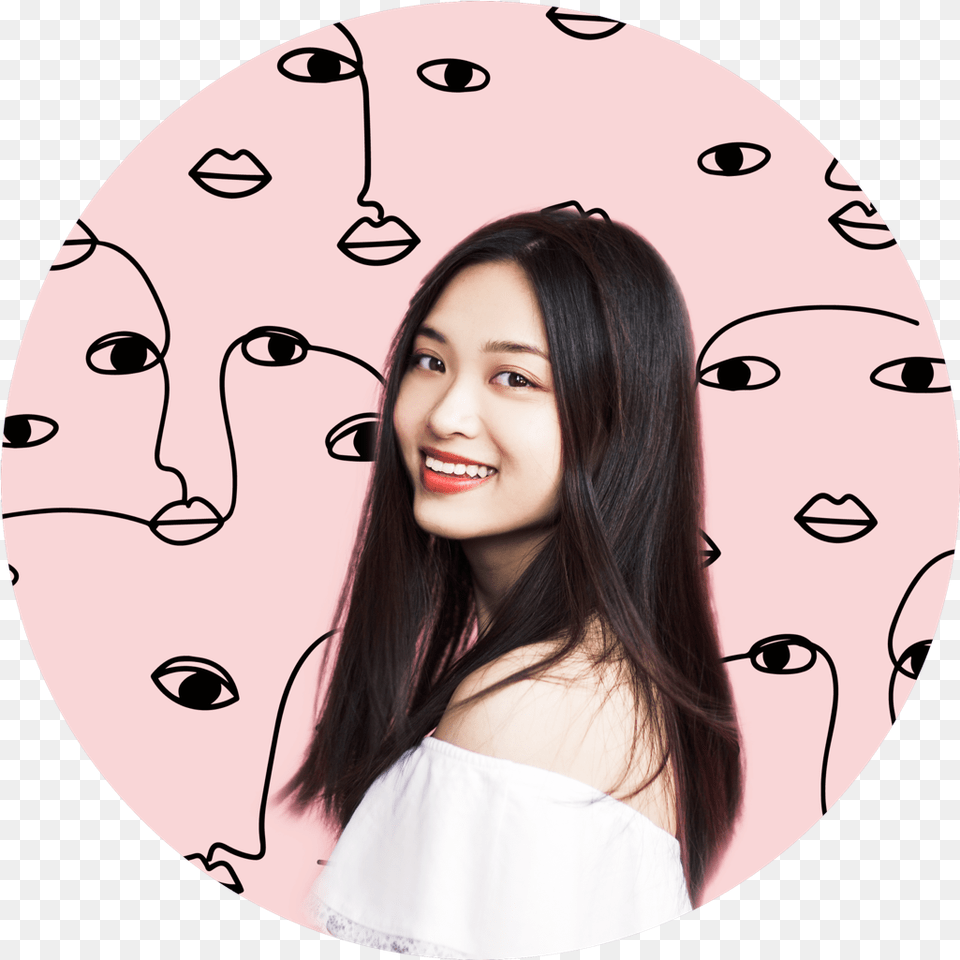2021 Profile Picture Sizes Cheat Sheet Asian Girl Stock, Head, Face, Smile, Portrait Free Png