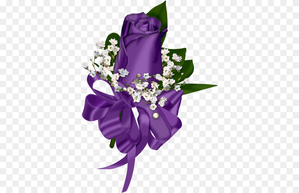 203kb Purple Rose Clipart Full Size Single Purple Rose Clip Art, Flower, Flower Arrangement, Flower Bouquet, Plant Free Png