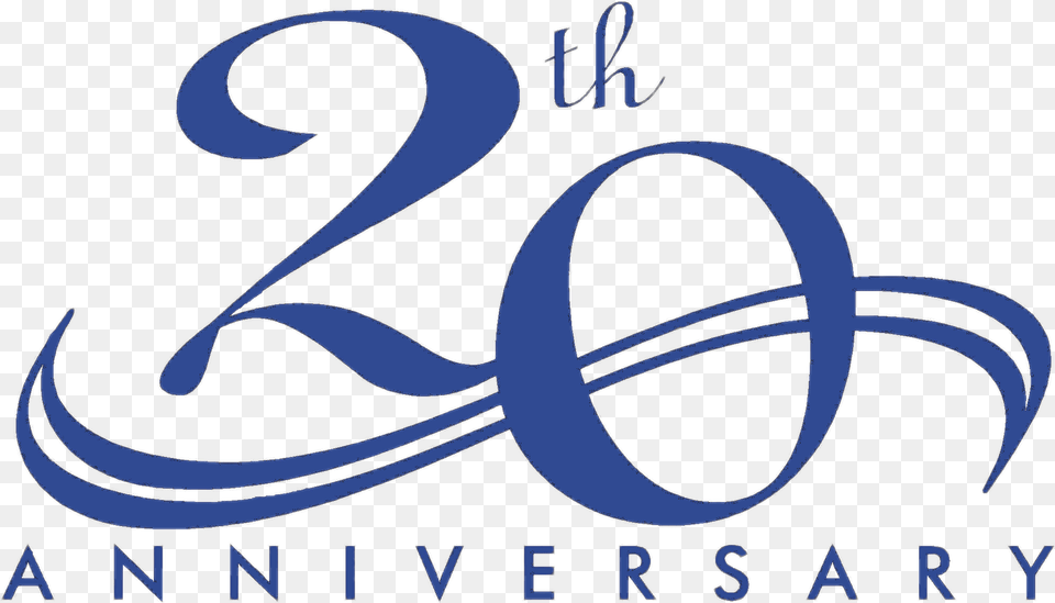 20th Anniversary Blue Elegant, Logo, Text, Animal, Fish Free Png Download