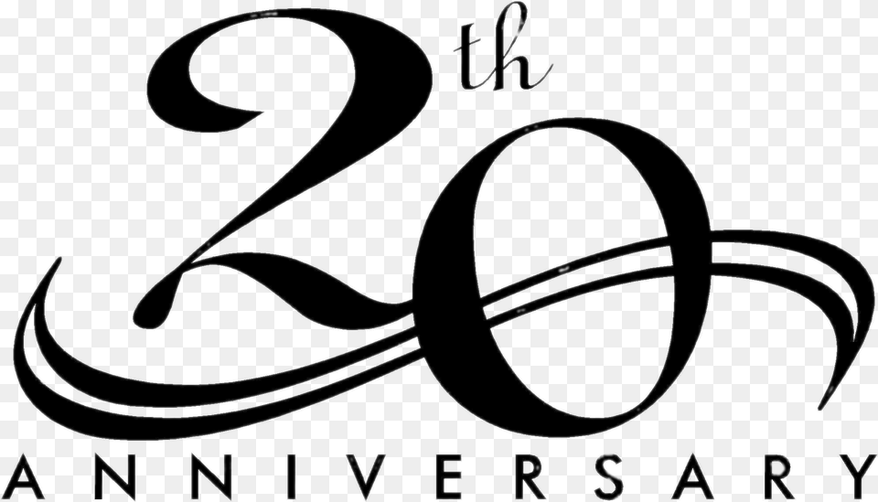 20th Anniversary Elegant, Text, Calligraphy, Handwriting, Animal Free Png Download