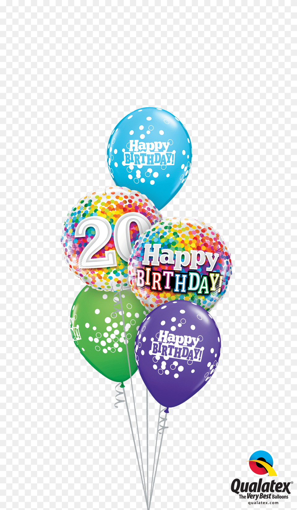 20th Bday Confetti Dots Classic At London Helium Balloons Free Png
