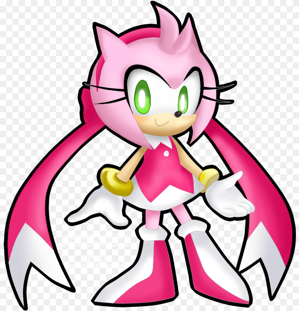 21 3 Skyline Amy 3d Test By Masterhands Paper Sonic Skyline Sonic And Amy, Book, Comics, Publication, Baby Png