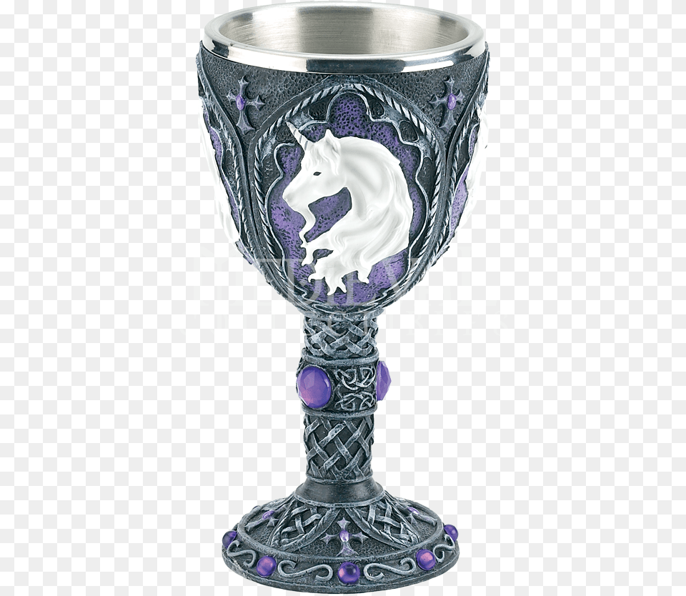 2102 By Medieval Collectibles Fantasy Gifts Mythical Unicorn Purple Goblet Celtic, Glass Free Png Download