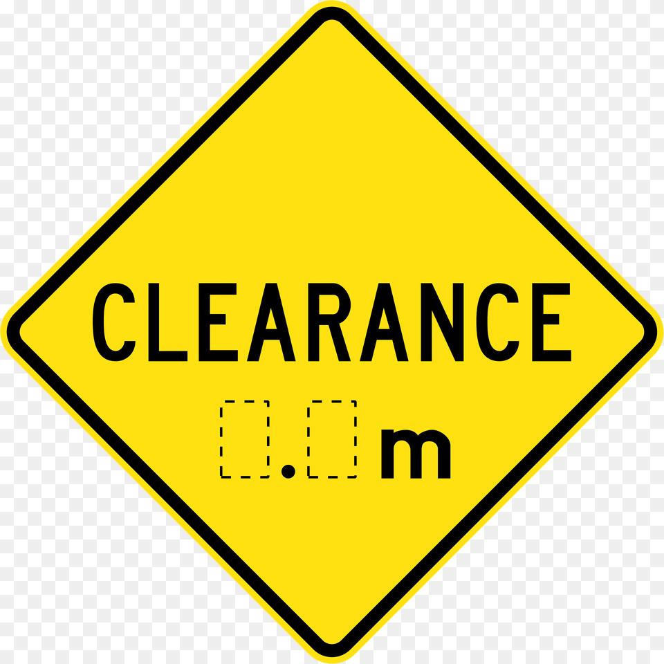 211 Clearance Ahead Used In New South Wales Clipart, Sign, Symbol, Road Sign Free Transparent Png
