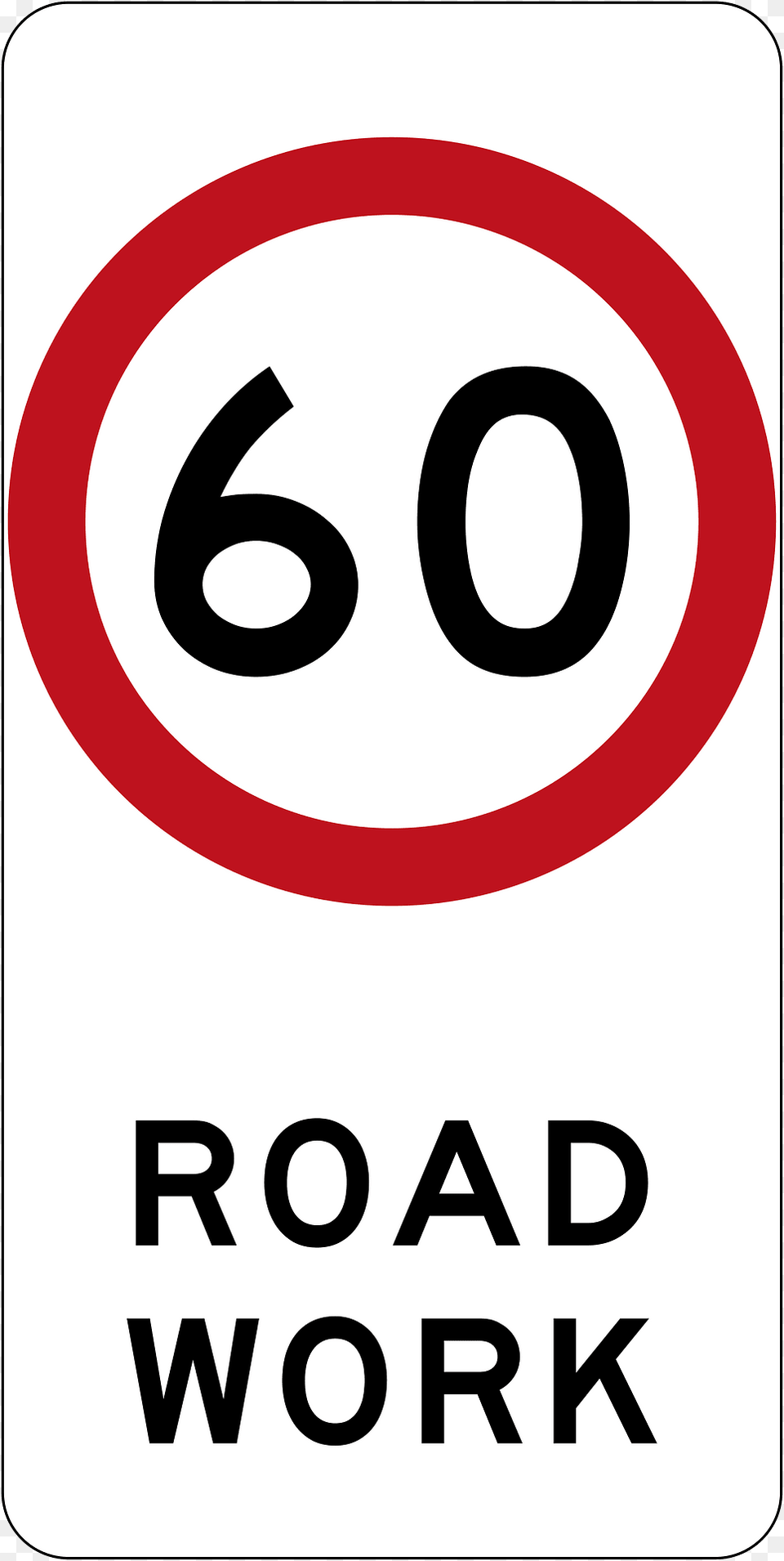 212 60 Kmh Roadwork Speed Limit Used In New South Wales Clipart, Sign, Symbol, Road Sign Png