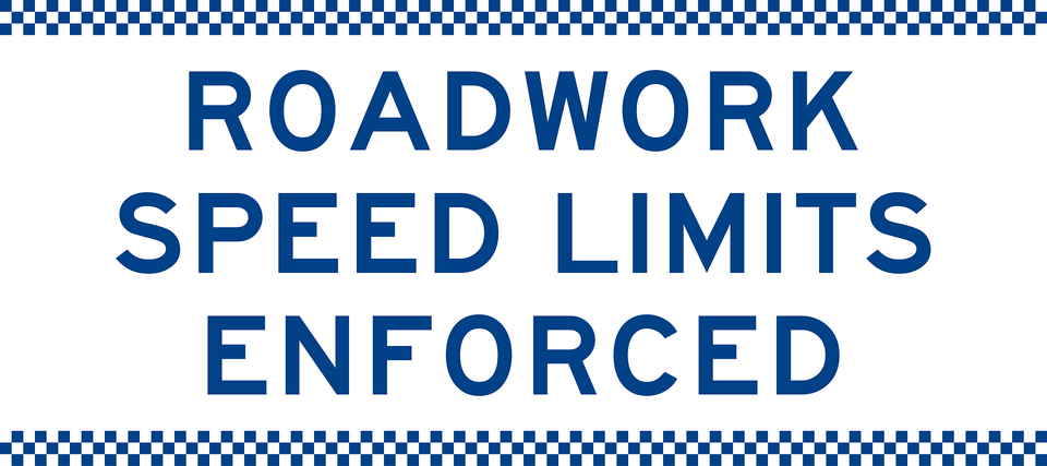 216n Roadwork Speed Limits Enforced Used In New South Wales Clipart, Text, Scoreboard Png Image