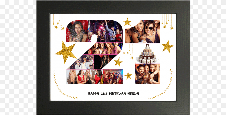 21st Birthday Photo Collage Maker 21st Birthday Photo Collage, Art, Woman, People, Person Png Image