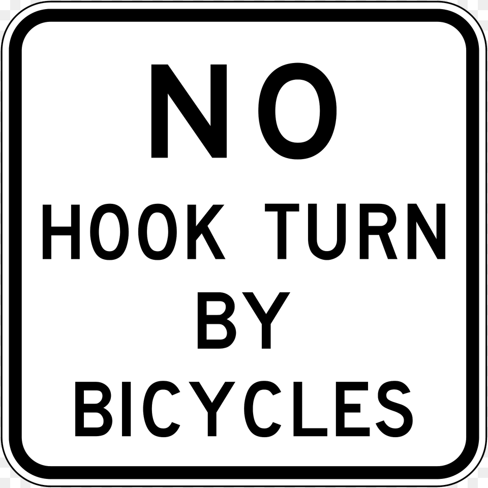 22 No Hook Turn By Bicycles Clipart, Sign, Symbol, Road Sign Free Png