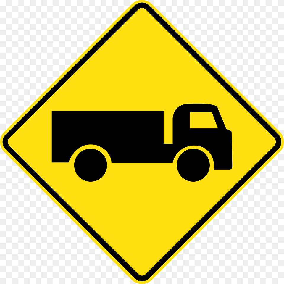 22 Trucks Crossing Or Entering Clipart, Sign, Symbol, Road Sign Free Transparent Png