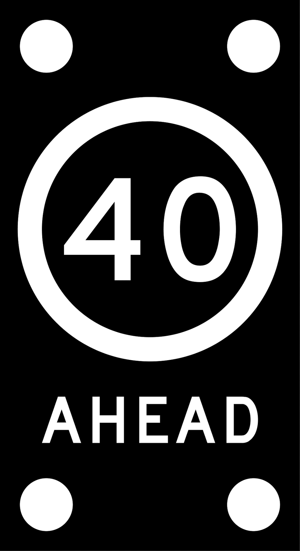 225 1 Speed Limit Ahead Used In New South Wales Clipart, Text, Symbol Free Png