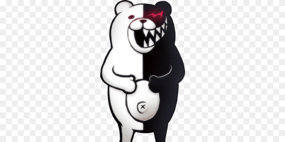 Monokuma, Stencil, Adult, Female, Person Free Transparent Png