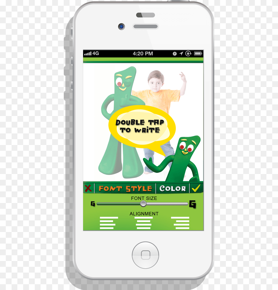 Gumby, Phone, Electronics, Mobile Phone, Boy Free Png Download