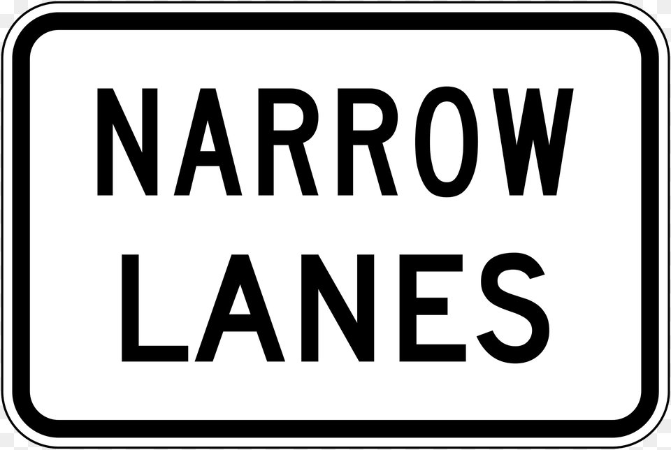 233 Narrow Lanes Used In New South Wales Clipart, Sign, Symbol, Road Sign Png