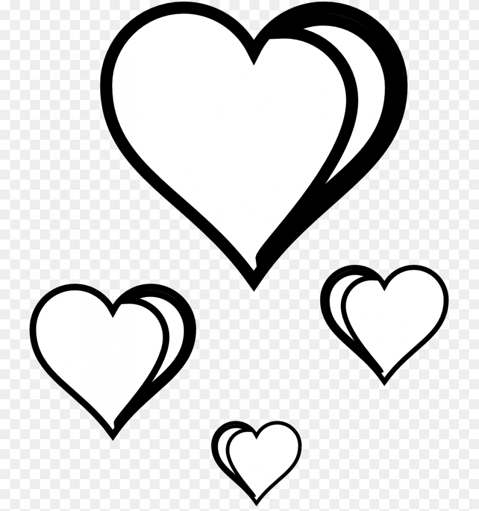 235 165 60 57 200 130 800 600 Love Heart Clipart Black And White, Stencil, Silhouette, Person Png Image