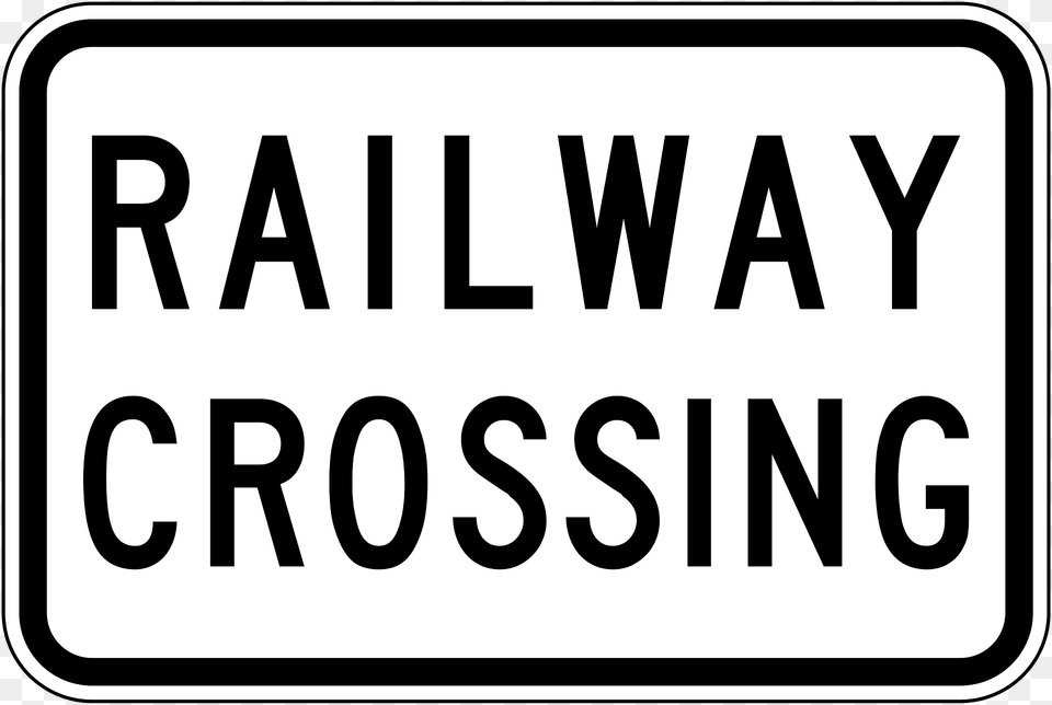 236 Railway Crossing Used In New South Wales Clipart, Symbol, Sign, Text Png
