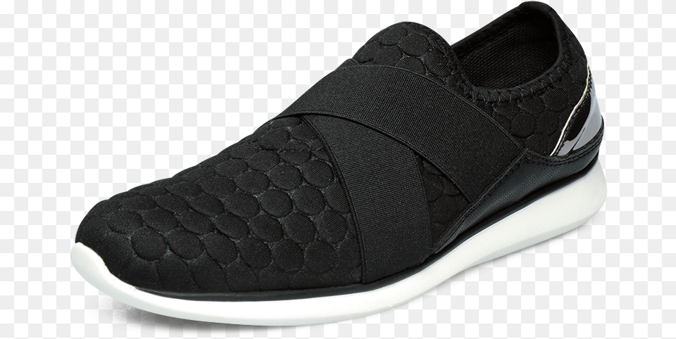 236 Tenis Casual Moderno Negro Con Suela Blanca Slip On Shoe, Clothing, Footwear, Sneaker Png Image