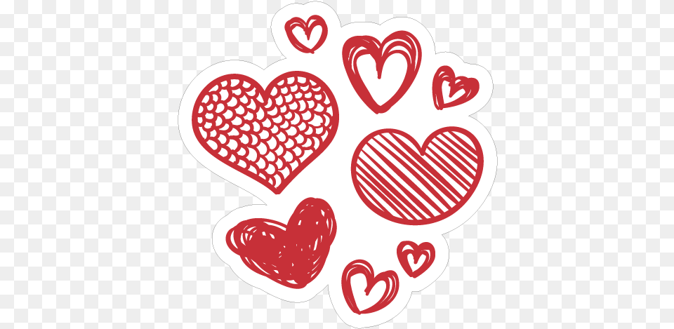 Coraes, Heart, Sticker, Pattern Free Png