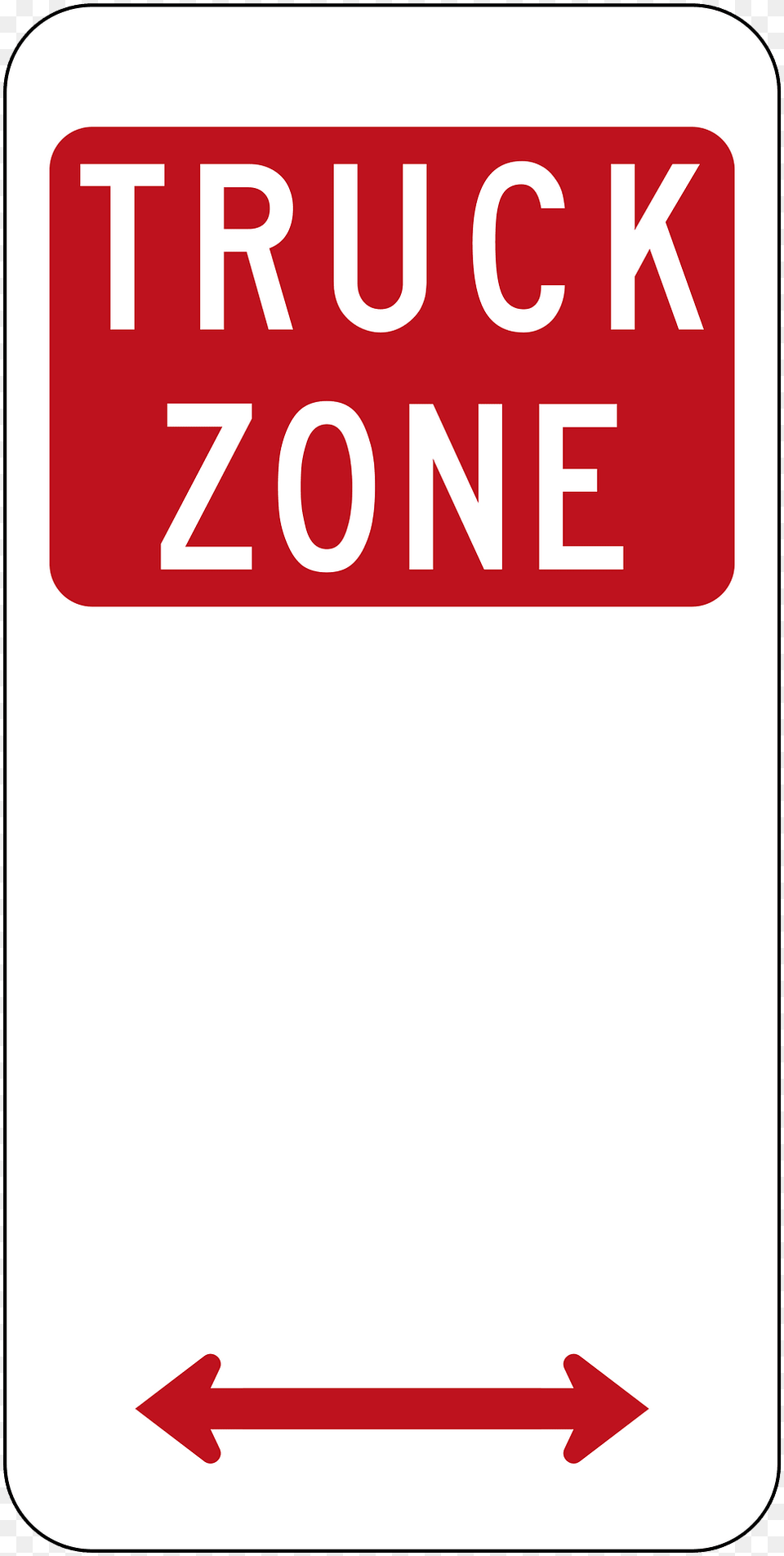 24 Truck Zone Clipart, Sign, Symbol, Road Sign, Bus Stop Png Image