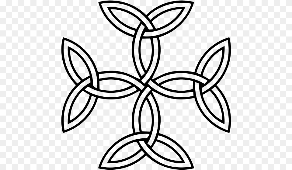 240 Pixels Carolingian Cross, Gray Free Png