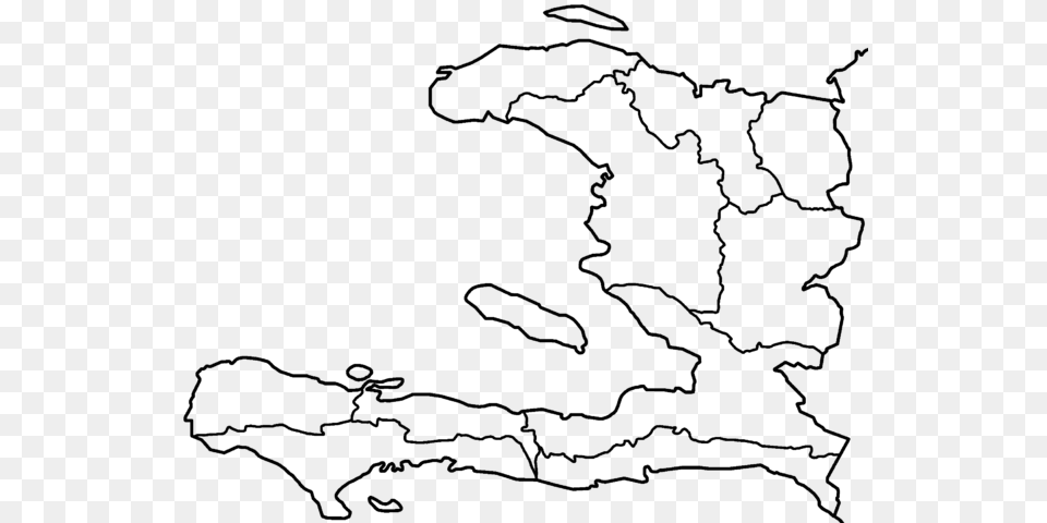 240 Pixels Map Of Haiti, Gray Free Png