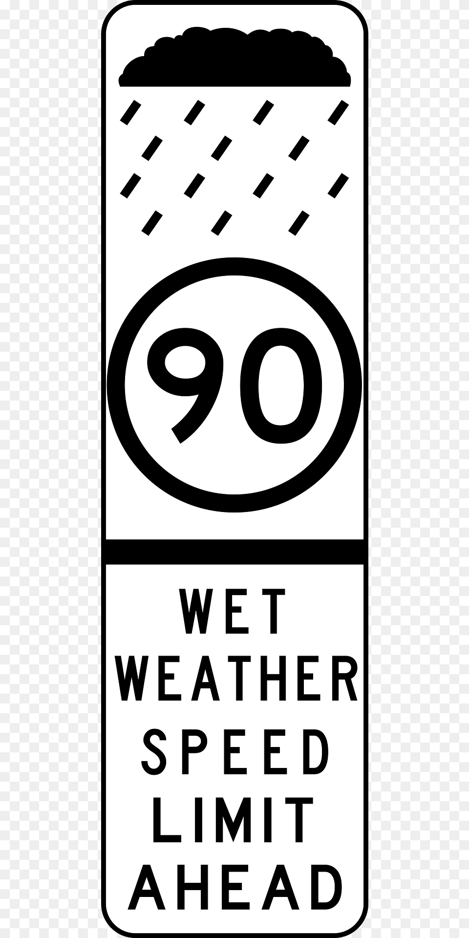 249 Wet Weather Speed Limit Ahead Clipart, Text Png Image