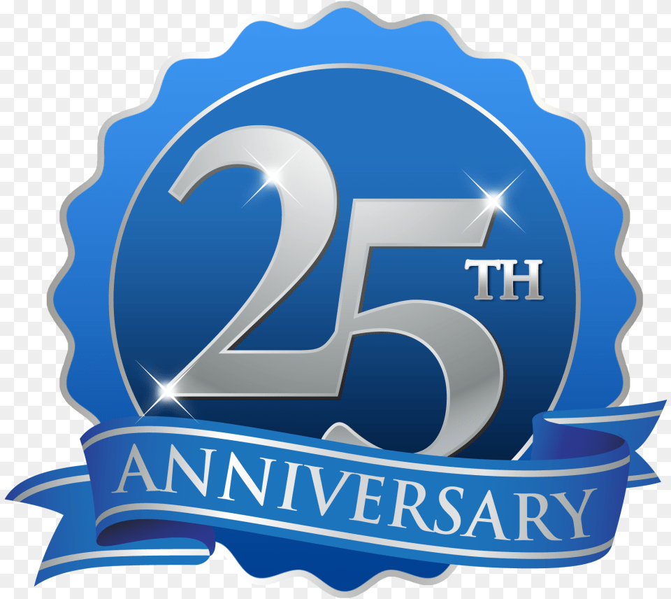 25th Anniversary 25th Anniversary Blue, Symbol, Text, Number, Dynamite Free Transparent Png