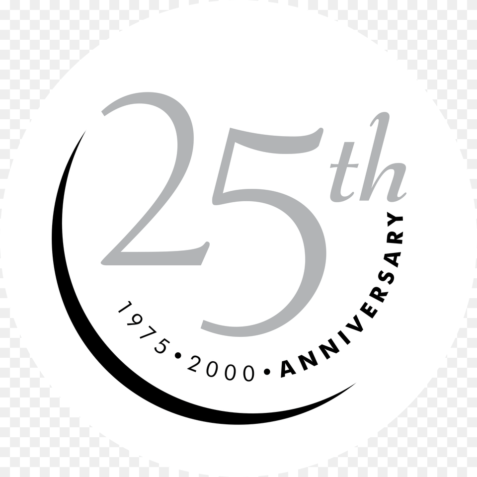 25th Anniversary Logo 25th Anniversary In Circle, Text, Disk, Symbol Free Transparent Png