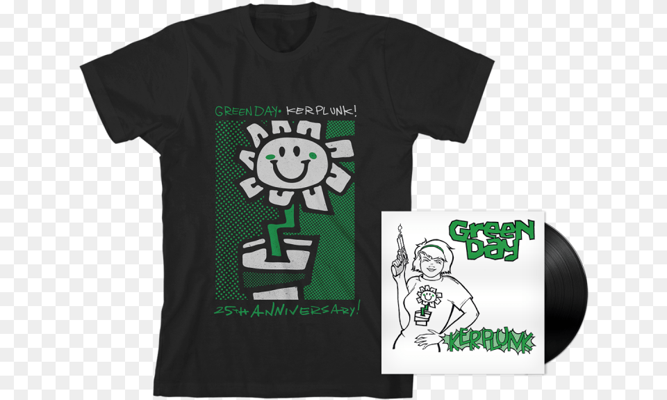 25th Anniversary T Shirt Lp Bundle Green Day Kerplunk Cd, Clothing, T-shirt, Baby, Person Free Transparent Png