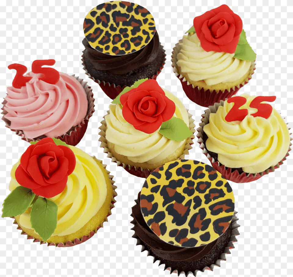 25th Birthday Cupcakes Cb Cc005 Cupcake, Cake, Cream, Dessert, Food Free Png Download