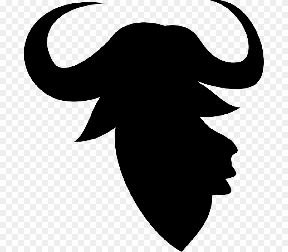 Horns, Silhouette, Stencil, Animal, Bear Png