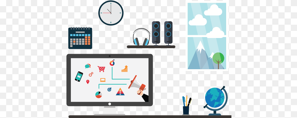 Infographic, Computer Hardware, Electronics, Hardware, Monitor Free Png