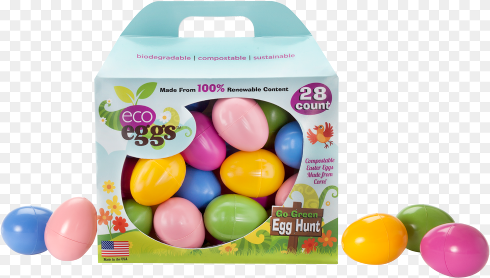 28 Count Boxes Of Large Eggs Eco Plastic Easter Eggs, Food, Sweets, Balloon, Candy Free Transparent Png