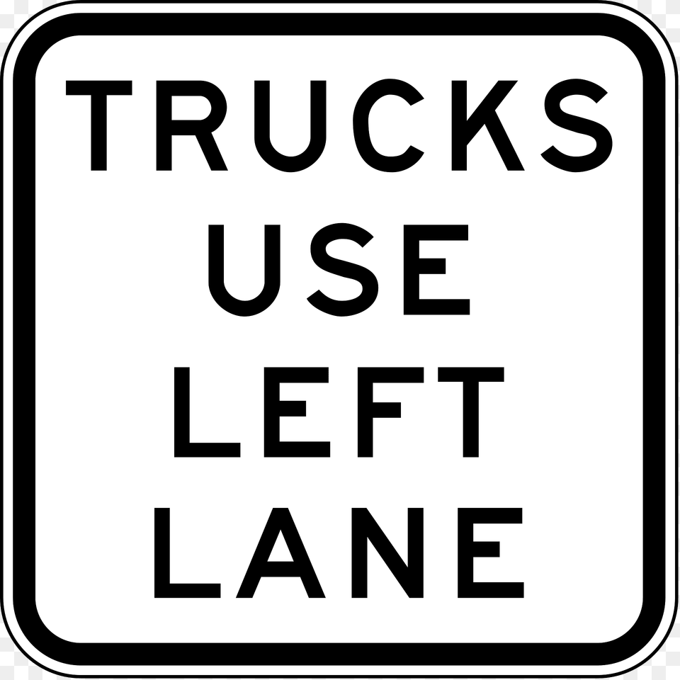 28 Trucks Use Left Lane Clipart, Sign, Symbol, Bus Stop, Outdoors Png Image