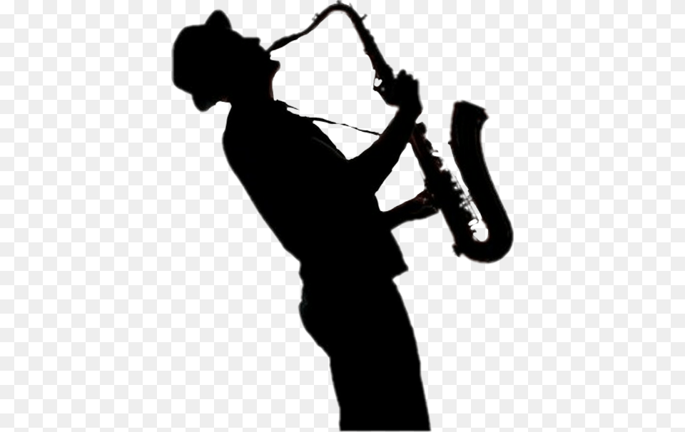 Saxophone Silhouette, Adult, Male, Man, Person Png Image