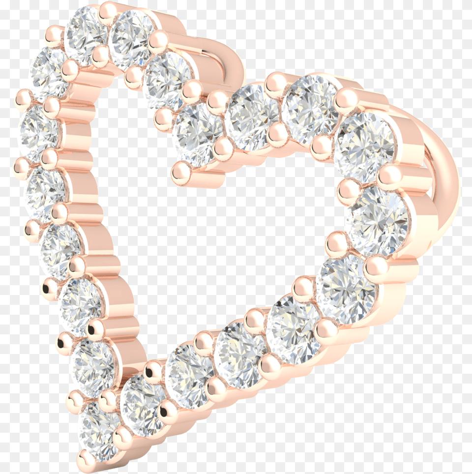 2ct Round Real Diamond Pave Heart Pendant For Women Heart, Accessories, Gemstone, Jewelry Png